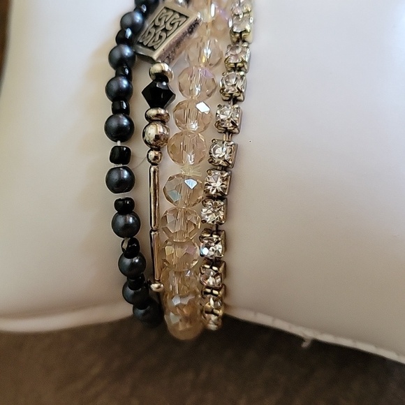 Set of Four Stretch Cuff Bracelets - Picture 5 of 6